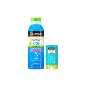 Neutrogena Wet Skin Kids Water Resistant Sunscreen Stick for Face and Body, Broad Spectrum SPF 70, 0.47 oz