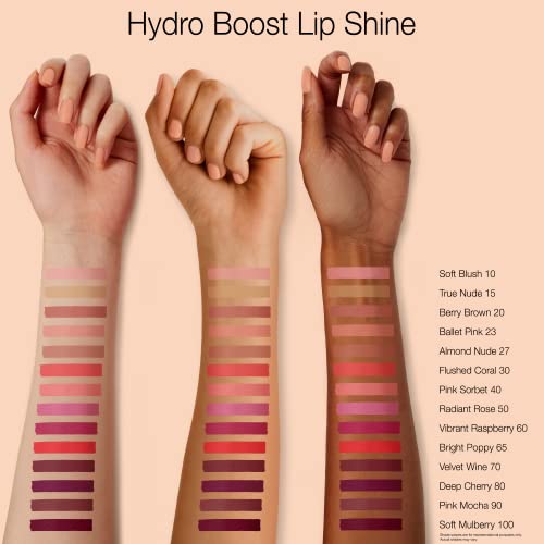 Neutrogena Hydro Boost Moisturizing Lip Gloss, Hydrating Non-Stick and Non-Drying Luminous Tinted Lip Shine with Hyaluronic Acid to Soften and Condition Lips, 90 Pink Mocha Color, 0.10 oz