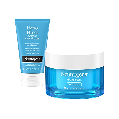 Neutrogena Hydro Boost Water Gel Daily Facial Moisturizer with Hyaluronic Acid, 1.7 fl. oz, Hydro Boost Hydrating Facial Cleansing Gel with Hyaluronic Acid