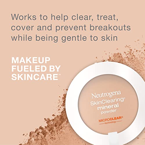 Neutrogena SkinClearing Mineral Acne-Concealing Pressed Powder Compact, Shine-Free & Oil-Absorbing Makeup with Salicylic Acid to Cover, Treat & Prevent Acne Breakouts, Buff 30, .38 oz (Pack of 2)