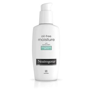 neutrogena oil-free daily long lasting facial moisturizer & neck cream with spf 15 sunscreen & glycerin, non-greasy, oil-free & non-comedogenic face moisturizer, 4 fl. oz