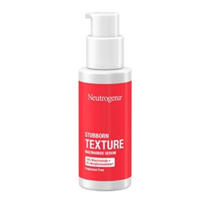 Neutrogena Stubborn Texture Resurfacing Serum With 10% Niacinamide & 4% Neoglucosamine designed for Acne-Prone, Improves Uneven Skin Tone & Refines Texture, Fragrance-Free, 1 fl. oz