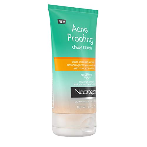 Neutrogena Acne Proofing Daily Facial Scrub with Salicylic Acid Acne Treatment, Exfoliating and Cleansing Face Wash, Oil-Free, 4.2 oz