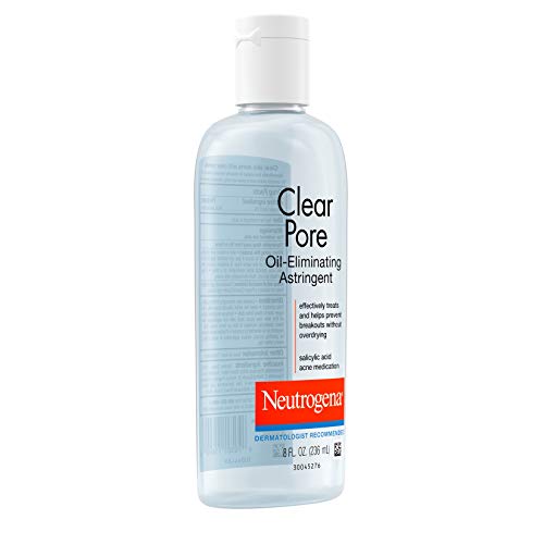 Neutrogena Clear Pore Oil-Eliminating Astringent with Salicylic Acid, Pore Clearing Treatment for Acne-Prone Skin, 8 fl. Oz (Pack of 6)