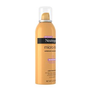 Neutrogena Micromist Airbrush Sunless Tanning Spray, Gradual Sunless Indoor Tanner with Witch Hazel, Alcohol-Free, Oil-Free & Non-Comedogenic Formula, Medium Intensity, 5.3 oz