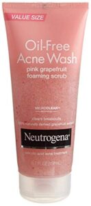 neutrogena oil-free acne wash scrub, pink grapefruit, 6.7 fl oz