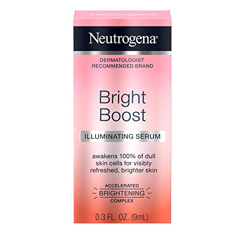 Neutrogena Bright Boost Illuminating Face Serum with Neoglucosamine & Turmeric Extract for Even Skin Tone, Resurfacing Serum for Face to Reduce Dark Spots & Hyperpigmentation, 0.3 fl. oz