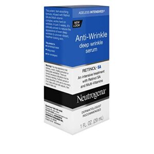 Neutrogena Ageless Intensives Anti-Wrinkle Retinol Serum, Deep Wrinkle Daily Serum with Retinol SA, Vitamin E, and Vitamin A, Anti-Wrinkle Serum Treatment, 1 fl. oz