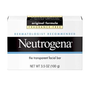neutrogena the transparent facial bar original formula, fragrance free 3.50 oz (pack of 5)