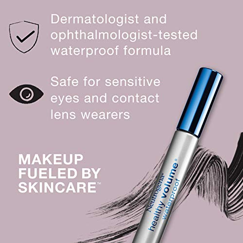 Neutrogena Healthy Volume Lash-Plumping Waterproof Mascara Volumizing And Conditioning Mascara With Olive Oil To Build Fuller Lashes Clump Smudge & Flake-Free Carbon Black 06 0.21 oz