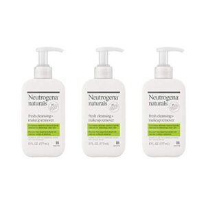 Neutrogena Naturals Fresh Cleansing Daily Face Wash + Makeup Remover with Peruvian Tara Seed, Hypoallergenic, Non-Comedogenic and Sulfate-, Paraben- and Phthalate-Free, 3 x 6 fl. oz