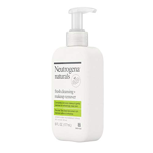 Neutrogena Naturals Fresh Cleansing Daily Face Wash + Makeup Remover with Peruvian Tara Seed, Hypoallergenic, Non-Comedogenic and Sulfate-, Paraben- and Phthalate-Free, 3 x 6 fl. oz