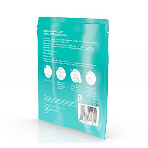 Neutrogena Deep Clean Purifying Hydrating Hydrogel Mask,1.0 Ounce Each (12 pack)