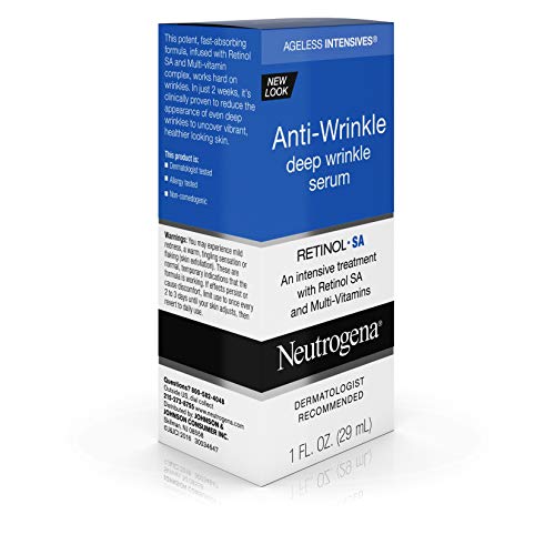 Neutrogena Ageless Intensives Anti-Wrinkle Deep Wrinkle Face Serum Treatment with Retinol SA & Multi-Vitamins to Reduce Crow's Feet, Laugh Lines, & Under Eye Wrinkles, 1 fl. oz