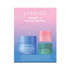 LANEIGE Midnight to Morning Hydration Set: Hydrate, Revitalize, Soothe and Nourish, Travel Size