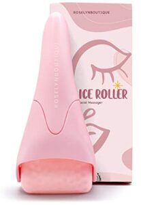 roselynboutique ice roller for face massager cryotherapy manual acupressure acupuncture support muscle roller stick – facial roller relaxation for wrinkles puffiness (pink)