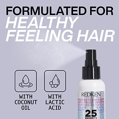 Redken One United All-In-One Leave In Conditioner | Multi-Benefit Treatment | Heat Protectant Spray for Hair | All Hair Types | Paraben Free