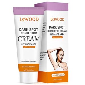 lovood dark spot corrector cream – underarm, neck, armpit, knees, elbows, private areas, intimate areas – upgraded formula, instant result 2 fl.oz