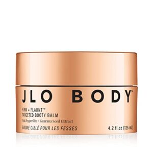 jlo beauty firm + flaunt targeted booty balm | firms, hydrates, improves skin elasticity & helps to fade the appearance of stretch marks | 4.2 ounce