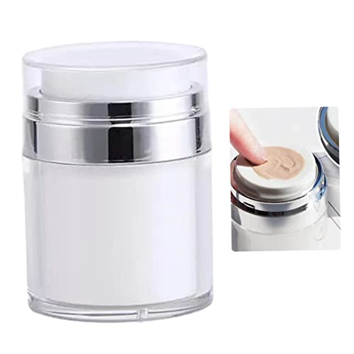 KUYYFDS Airless Pump Jar Empty Refillable Travel Cream Bottle Portable Cosmetic Container 30mlcream Bottle,Airless Pump Jar,Cream Container,Refillable Bottle,Travel Cream Pots,Lotion Pump Containers