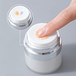 KUYYFDS Airless Pump Jar Empty Refillable Travel Cream Bottle Portable Cosmetic Container 30mlcream Bottle,Airless Pump Jar,Cream Container,Refillable Bottle,Travel Cream Pots,Lotion Pump Containers