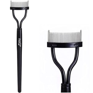 eyelash comb eyebrow brush msq eyelash separator mascara applicator eyelash definer with comb cover arc designed cosmetic brushes tool black (1pcs)