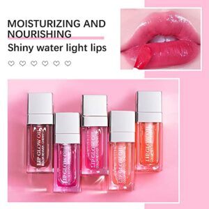 Plumping Lip Oil, Long Lasting Hydrating Lip Gloss Tinted Lip Balm Non-sticky Revitalizing, Tinting Lip Care Oil for Dry Lip (RASPBERRY)