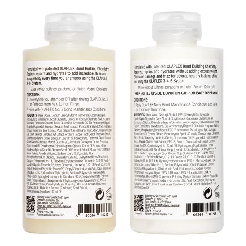 Olaplex No. 5 Bond Maintenance Conditioner, 8.5 Fl Oz No. 4 Bond Maintenance Shampoo, 8.5 Fl Oz