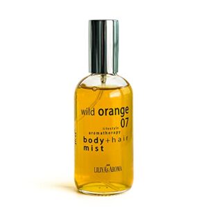 Liliya's Aroma Aromatherapy Wild Orange 07, Natural Perfume Mist for Body & Hair, Botanical Perfume made of Orange & Neroli Essential Oils, Tropical Brazilian Scent 4 oz