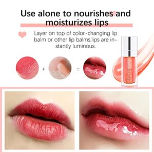 Plumping Lip Oil Raspberry, Lip Oil Gloss Tinted Hydrating Lip Care, Transparent Toot Lip Oil, Lip Balm Moisturizing Lip Care, Long Lasting Lip Glow Oil, Non-sticky Big Brush Head Glitter Shine Primer Lip Tint (Raspberry)