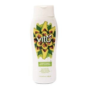 vitu avocado conditioner paraben free and silicon free for curly – frizzy hair 13.18 fl oz