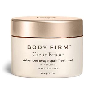 crépe erase advanced body repair treatment | anti aging wrinkle cream for face and body, support skins natural elastin & collagen production – 10oz (fragrance free)