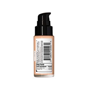 Liquid Foundation by Revlon, ColorStay Face Makeup for Combination & Oily Skin, SPF 15, Medium-Full Coverage with Matte Finish, Vanilla (135), 1.0 oz