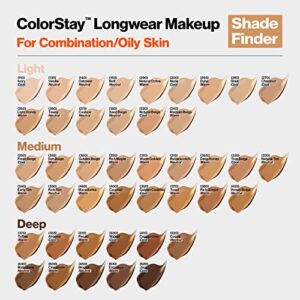 Liquid Foundation by Revlon, ColorStay Face Makeup for Combination & Oily Skin, SPF 15, Medium-Full Coverage with Matte Finish, Vanilla (135), 1.0 oz