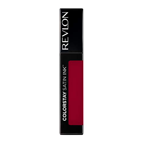 Liquid Lipstick by Revlon, Face Makeup, ColorStay Satin Ink, Longwear Rich Lip Colors, Formulated with Black Currant Seed Oil, 020 On a Mission, 0.17 Fl Oz