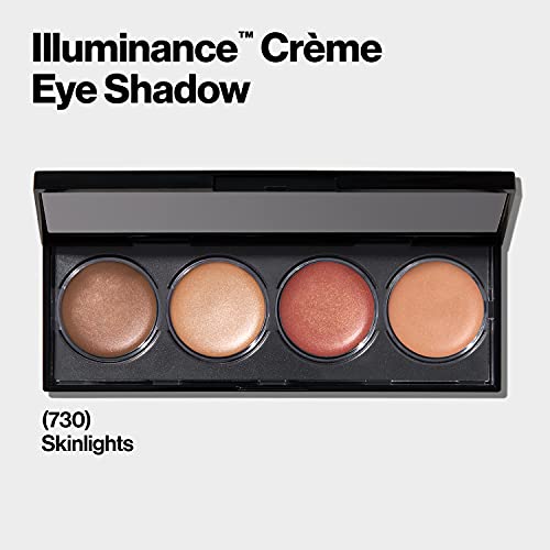 Crème Eyeshadow Palette by Revlon, Illuminance Eye Makeup with Crease- Resistant Ingredients, Creamy Pigmented in Blendable Matte & Shimmer Finishes, 730 Skin Lights, 0.12 Oz