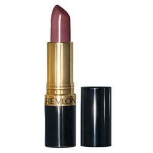 revlon super lustrous lipstick, high impact lipcolor with moisturizing creamy formula, infused with vitamin e and avocado oil in berries, naughty plum (045) 0.15 oz