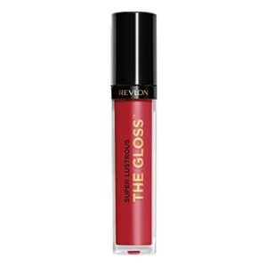 lip gloss by revlon, super lustrous the gloss, non-sticky, high shine finish, 247 desert spice, 0.13 oz