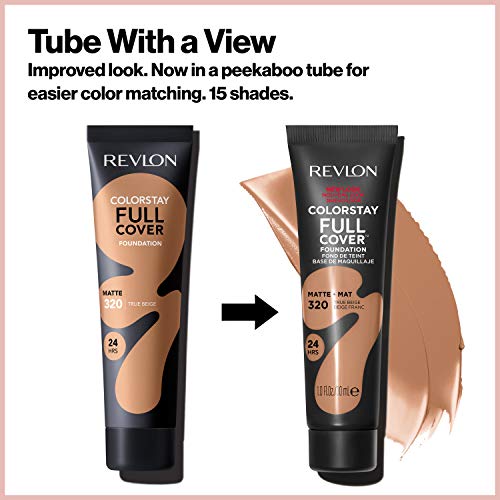 Liquid Foundation by Revlon, ColorStay Face Makeup for Normal and Dry Skin, Longwear Full Coverage with Matte Finish, Oil Free, 200 Nude, 1.0 Oz