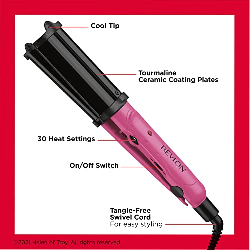 Revlon Tourmaline + Ceramic Hair Waver Iron | For Long Lasting Waves (3/4 in)