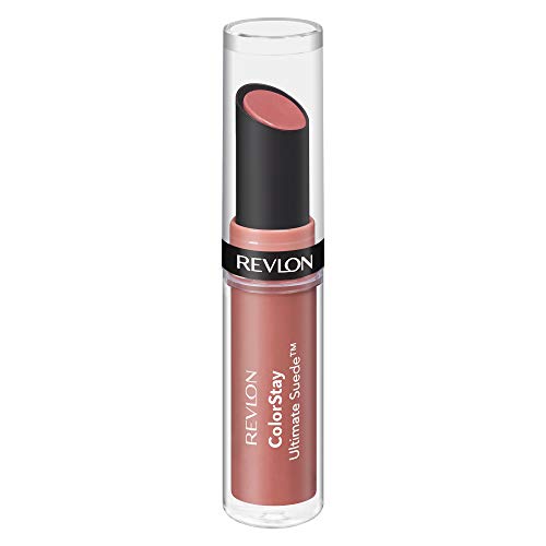 Lipstick by Revlon, ColorStay Ultimate Suede Lipstick, High Impact Lip color with Moisturizing Creamy Formula, Infused with Vitamin E, 025 Socialite, 0.09 Oz