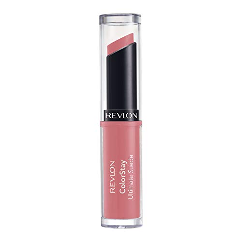 Lipstick by Revlon, ColorStay Ultimate Suede Lipstick, High Impact Lip color with Moisturizing Creamy Formula, Infused with Vitamin E, 025 Socialite, 0.09 Oz