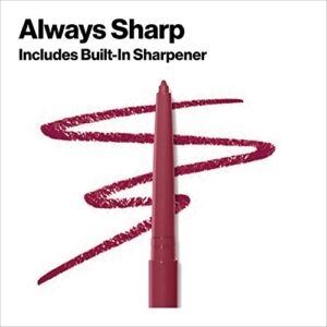 Lip Liner by Revlon, Colorstay Face Makeup with Built-in-Sharpener, Longwear Rich Lip Colors, Smooth Application, 670 Wine