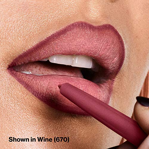 Lip Liner by Revlon, Colorstay Face Makeup with Built-in-Sharpener, Longwear Rich Lip Colors, Smooth Application, 670 Wine