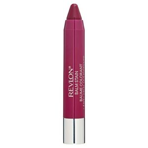 lip balm by revlon, tinted lip stain, face makeup with lasting hydration, infused with shea butter, mango & coconut butter, shimmer finish, 030 smitten, 0.01 oz