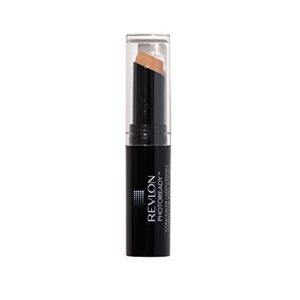 concealer stick by revlon, photoready face makeup for all skin types, longwear medium- full coverage with creamy finish, lightweight formula, 004 medium, 0.11 oz