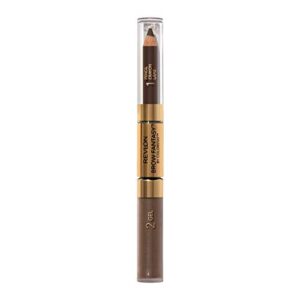 eyebrow gel & pencil by revlon, colorstay brow fantasy 2-in-1 eye makeup, longwearing with precision tip, 106 dark brown, 0.04 oz