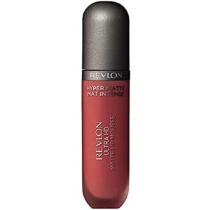 liquid lipstick by revlon, face makeup, ultra hd matte lip mousse, longwear rich lip colors in plum / berry, 825 spice, 0.02 oz