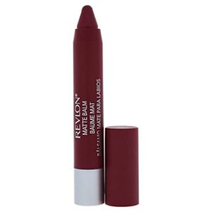 lip balm by revlon, matte tinted lip stain, face makeup with lasting hydration, infused with shea butter, mango & coconut butter, matte finish, 225 sultry, 0.01 oz
