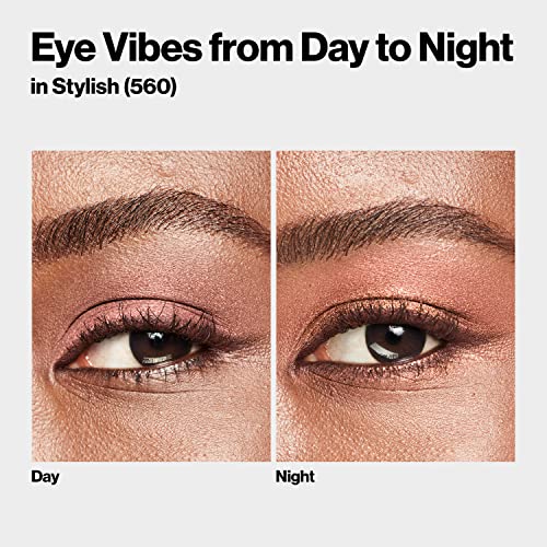 Revlon ColorStay Day to Night Eyeshadow Quad, Longwear Shadow Palette with Transitional Shades and Buttery Soft Feel, Crease & Smudge Proof, 560 Stylish, 0.16 oz